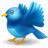 twitter bird landing Icon